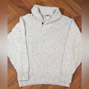 Vintage Northern Reflections Knit Sweater Made in Canada Speckled Wool Blend